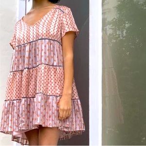 UO pippa chiffon tiered mini dress